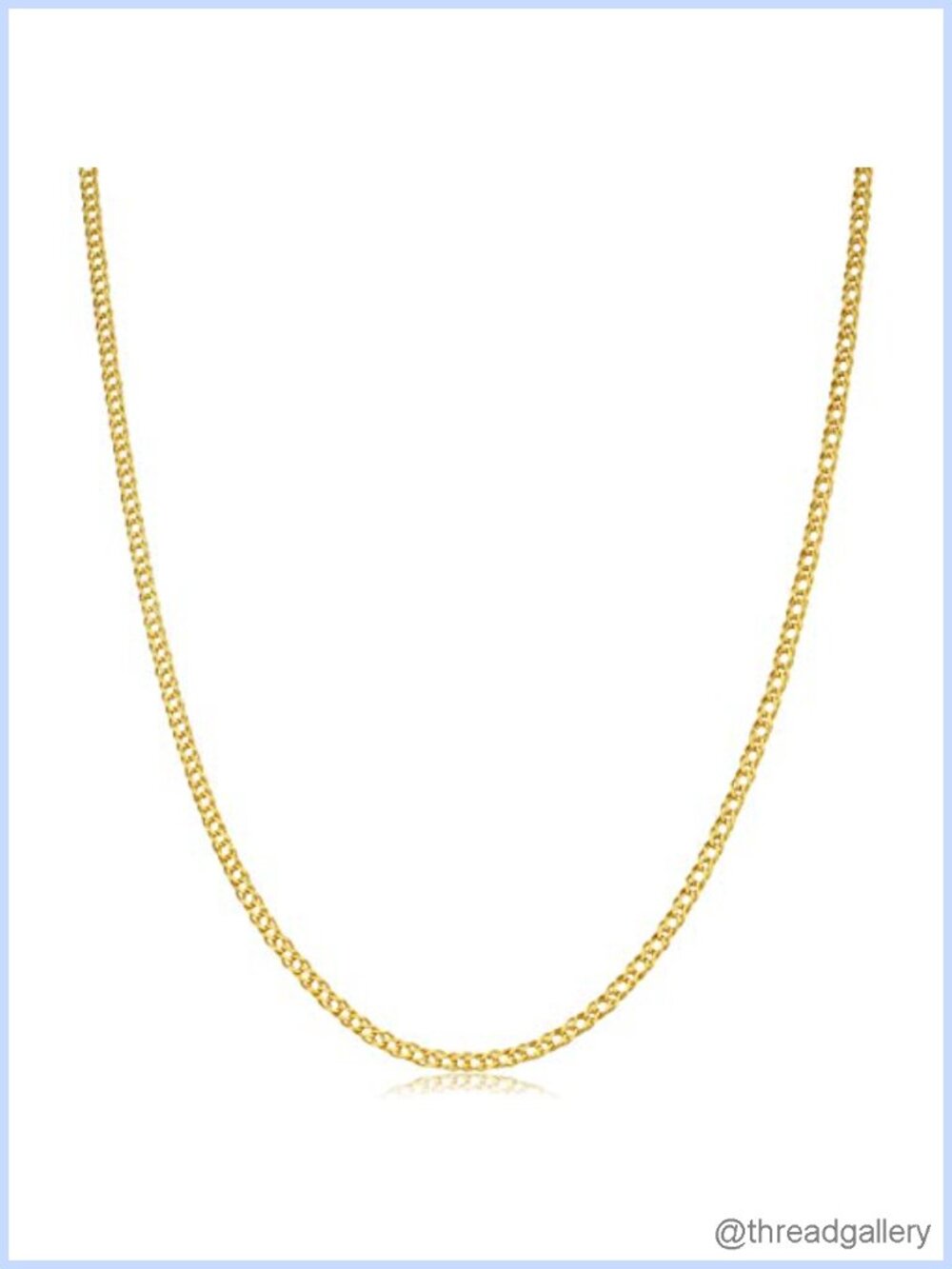 10k Yellow Gold 2mm Weave Curb Chain Necklace 20in Spring Ring